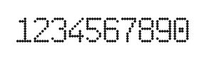 6×10数字点阵字体 ddN610AA0297