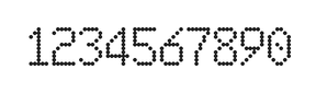 6×10数字点阵字体 ddN610AA0298