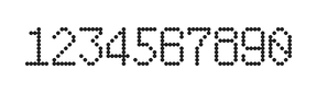 6×10数字点阵字体 ddN610AA0299