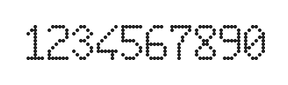 6×10数字点阵字体 ddN610AA0301