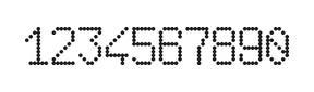 6×10数字点阵字体 ddN610AA0307