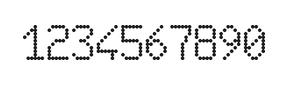 6×10数字点阵字体 ddN610AA0308