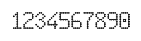 6×10数字点阵字体 ddN610AA0309