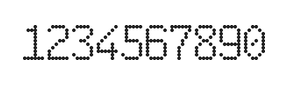 6×10数字点阵字体 ddN610AA0312