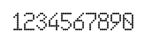 6×10数字点阵字体 ddN610AA0313