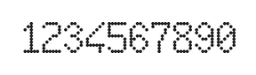 6×10数字点阵字体 ddN610AA0314