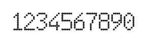 6×10数字点阵字体 ddN610AA0315