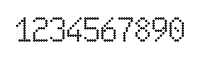 6×10数字点阵字体 ddN610AA0319