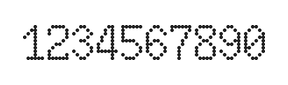 6×10数字点阵字体 ddN610AA0320