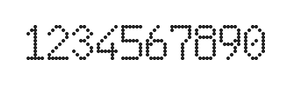 6×10数字点阵字体 ddN610AA0321