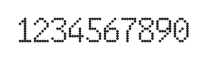 6×10数字点阵字体 ddN610AA0322
