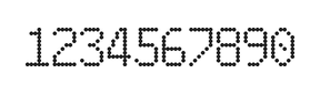 6×10数字点阵字体 ddN610AA0323