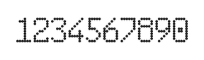 6×10数字点阵字体 ddN610AA0324