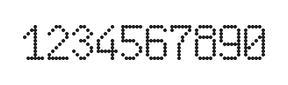 6×10数字点阵字体 ddN610AA0325