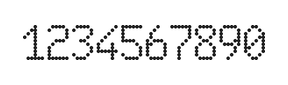 6×10数字点阵字体 ddN610AA0327
