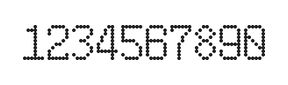 6×10数字点阵字体 ddN610AA0329