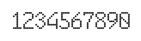 6×10数字点阵字体 ddN610AA0330