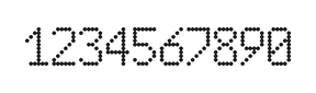 6×10数字点阵字体 ddN610AA0334
