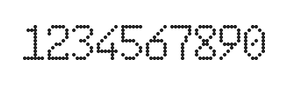 6×10数字点阵字体 ddN610AA0335