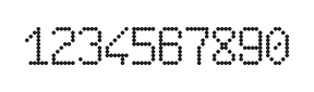6×10数字点阵字体 ddN610AA0339