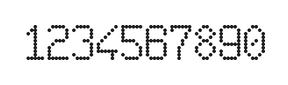 6×10数字点阵字体 ddN610AA0340