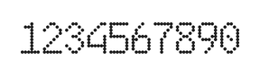 6×10数字点阵字体 ddN610AA0341