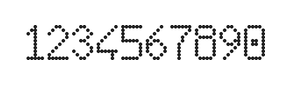 6×10数字点阵字体 ddN610AA0343