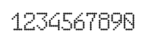 6×10数字点阵字体 ddN610AA0346
