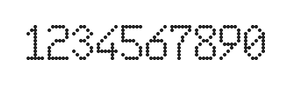 6×10数字点阵字体 ddN610AA0348