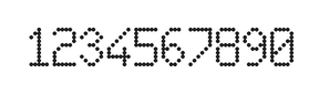6×10数字点阵字体 ddN610AA0349