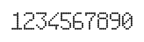6×10数字点阵字体 ddN610AA0350