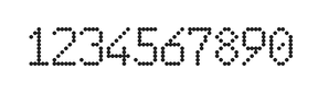 6×10数字点阵字体 ddN610AA0351