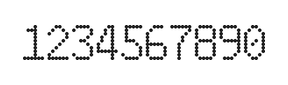 6×10数字点阵字体 ddN610AA0354