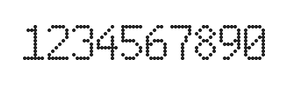 6×10数字点阵字体 ddN610AA0355