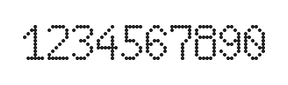 6×10数字点阵字体 ddN610AA0356