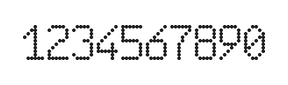 6×10数字点阵字体 ddN610AA0358