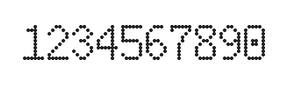 6×10数字点阵字体 ddN610AA0359
