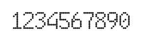 6×10数字点阵字体 ddN610AA0360