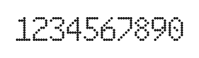 6×10数字点阵字体 ddN610AA0361