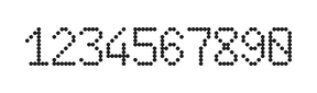 6×10数字点阵字体 ddN610AA0363