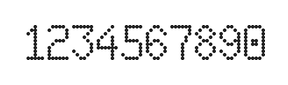 6×10数字点阵字体 ddN610AA0364