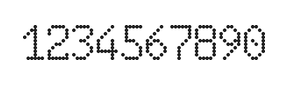 6×10数字点阵字体 ddN610AA0365