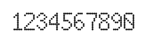 6×10数字点阵字体 ddN610AA0366