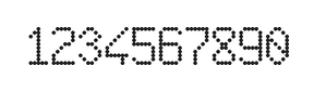 6×10数字点阵字体 ddN610AA0371