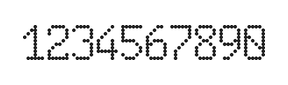 6×10数字点阵字体 ddN610AA0373