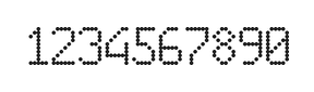 6×10数字点阵字体 ddN610AA0375