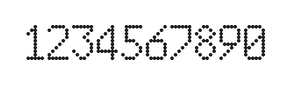 6×10数字点阵字体 ddN610AA0376