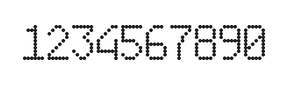 6×10数字点阵字体 ddN610AA0380