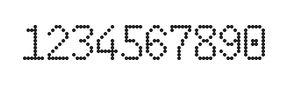 6×10数字点阵字体 ddN610AA0384