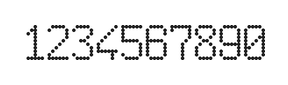 6×10数字点阵字体 ddN610AA0385